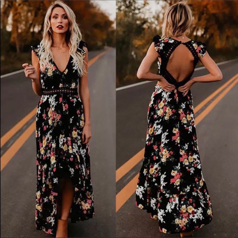 CAMILLE Floral Print Dress